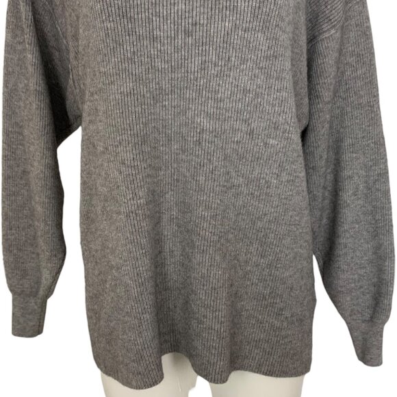 Free People Softly Structured Tunic Sweater XS Dark Grey Long Sleeve Oversized - Picture 8 of 11